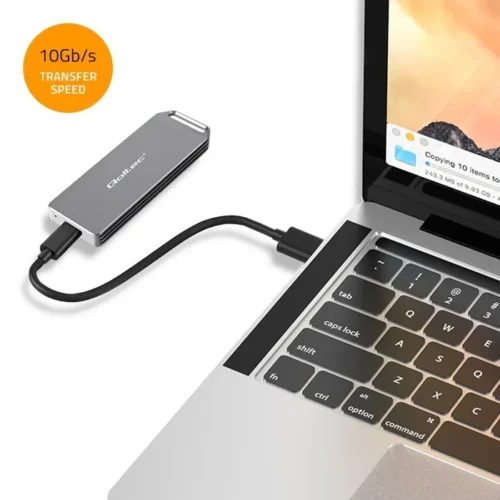 Qoltec Enclosure mini for M.2 SSD | NVMe | PCIe | USB3.1 | Super speed10Gb/s | 2TB |