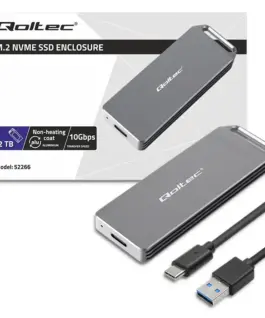 Qoltec Enclosure mini for M.2 SSD | NVMe | PCIe | USB3.1 | Super speed10Gb/s | 2TB |
