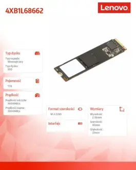Alternative view of Lenovo ThinkCentre 1TB Value PCIe Gen4 NVMe OPAL 2.0 M.2 2280 SSD 4XB1L68662
