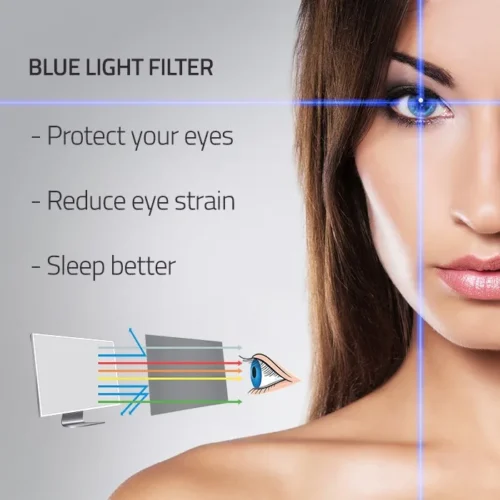 Qoltec Anti син Light Filter 23.8 inches | 16:9 | Eye protection | Anti Glare | Matte | for