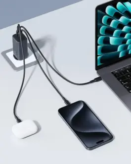 Alternative view of AUKEY PA-B6U OmniaMix II GaN 3xUSB (2xUSB C + 1xUSB A) 67W QC PD AFC SCP PPS UFCS