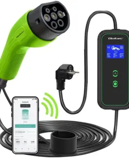 Qoltec Mobile EV зарядно with adjustable 2in1
