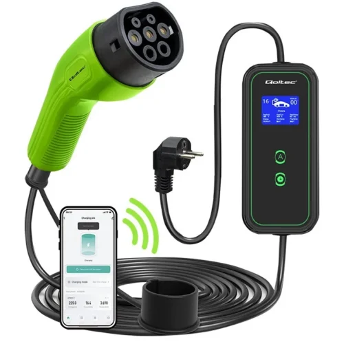 Qoltec Mobile EV зарядно with adjustable 2in1