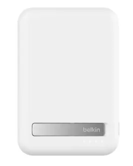 Belkin външна батерия with stand 10000mAh Qi2 MagSafe бял
