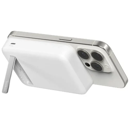 Belkin външна батерия with stand 10000mAh Qi2 MagSafe бял