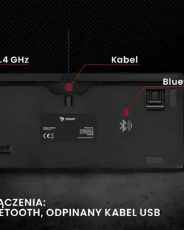 Alternative view of Savio Keyboard Phenix ABS червен Savio