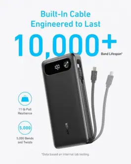 Alternative view of Anker външна батерия 20000 mAh 65W 1xA 1xC + кабел