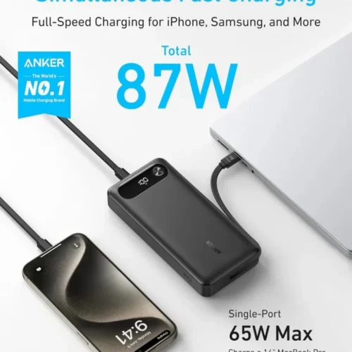 Anker външна батерия 20000 mAh 65W 1xA 1xC + кабел