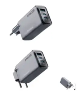 Anker зарядно Prime 100W GaN 2xUSB-C 1xUSB-A silver