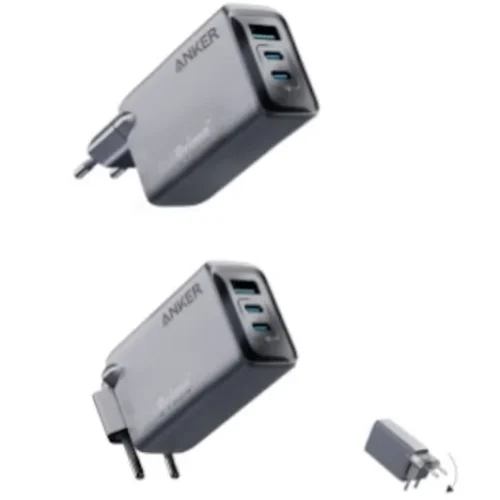 Anker зарядно Prime 100W GaN 2xUSB-C 1xUSB-A silver