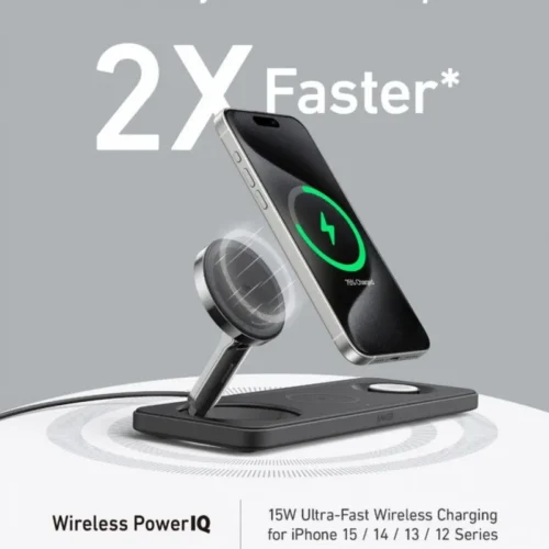 Alternative view of Anker зарядно MagGo 3-in-1 Pad 15W Qi2 черен