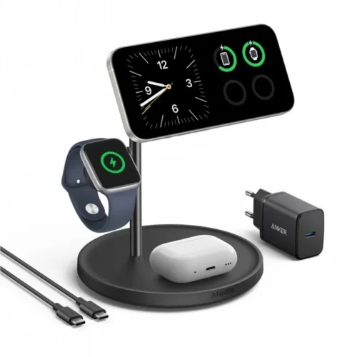 Anker MagGo 3-in-1 Stand 15W Qi2 черен