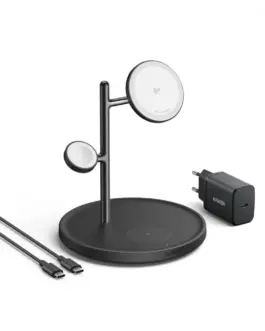 Anker MagGo 3-in-1 Stand 15W Qi2 черен