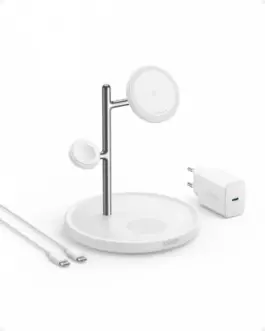 Anker MagGo 3-in-1 Stand 15W Qi2 бял