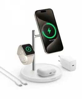 Alternative view of Anker MagGo 3-in-1 Stand 15W Qi2 бял