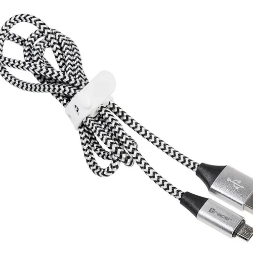 Alternative view of Tracer кабел USB 2.0 AM-micro 1m черен-silver