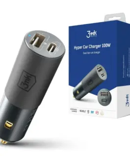 3MK зарядно за кола 100W PD 1xUSB-C+USB-A