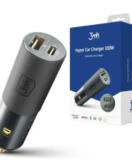 3MK зарядно за кола 100W PD 1xUSB-C+USB-A