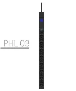 PowerWalker разклонител за шкаф pdu 19 10a 16x iec c13 3m iec c14 miernik вертикален черна