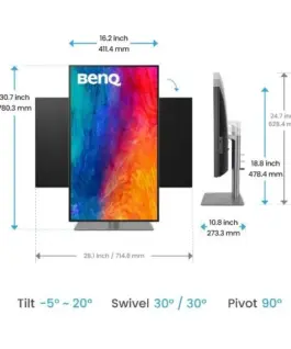 Benq Monitor 31.5 inches PD3225U LED 5ms/2K/2000:1/HDMI/черен