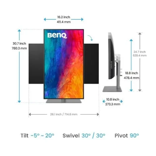 Benq Monitor 31.5 inches PD3225U LED 5ms/2K/2000:1/HDMI/черен