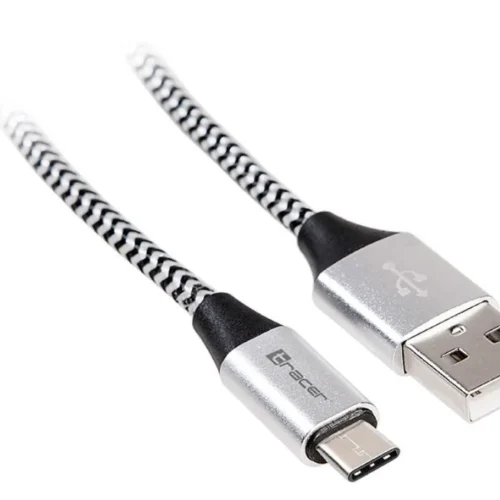 Tracer кабел USB 2.0 wire TYP E-C A Male 1.0m черен-silver