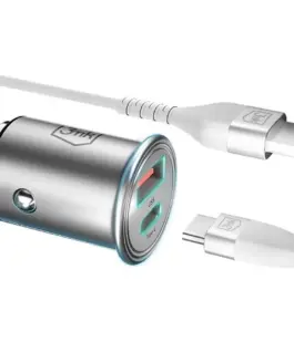 3MK зарядно за кола 30W PD 1xUSB-C+USB-A