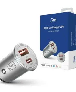 3MK зарядно за кола 30W PD 1xUSB-C+USB-A