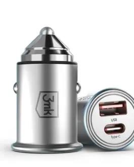 Alternative view of 3MK зарядно за кола 45W 1xUSB-C +USB-A