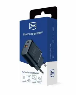 Alternative view of 3MK зарядно 20W 1xUSB-C + USB-A PD QC