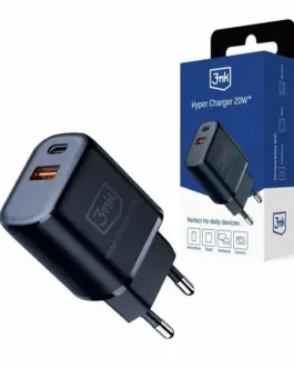 3MK зарядно 20W 1xUSB-C + USB-A PD QC