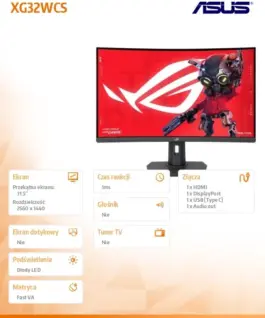 Alternative view of Asus Monitor 32 inches XG32WCS 180Hz DP HDMI USB-C