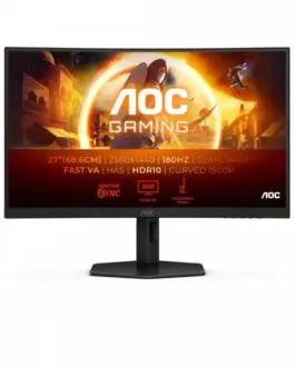 AOC Monitor CQ27G4X 27 инча Curved Fast VA 180Hz HDMIx2 DP HAS