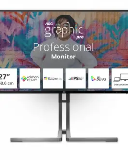 AOC Monitor U27U3CV 27 инча 4K Nano IPS HDMIx2 DP USB-C RJ45