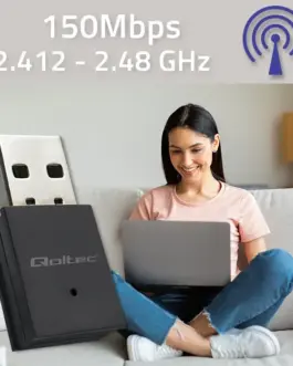 Alternative view of Qoltec Mini адаптер Wi-Fi wireless, BT 4.0