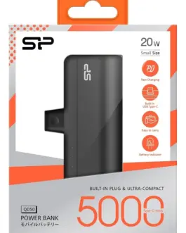 Alternative view of Silicon Power външна батерия QD50 USB-C 5000 mAh MINI черен