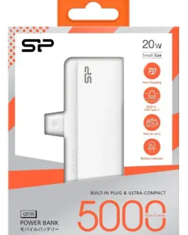Alternative view of Silicon Power външна батерия QD50 USB-C 5000 mAh MINI бял