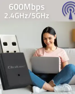 Alternative view of Qoltec адаптер WiFi,BT4.0,USB 600Mbps, wireless