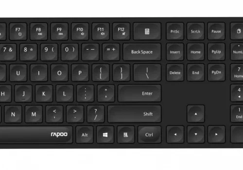 Alternative view of RAPOO 8020M wireless multimode deskset черен