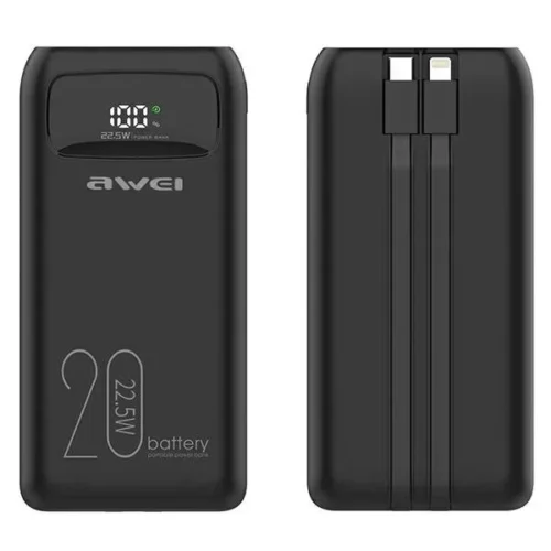 AWEI външна батерия 20000mAh P169 K 22,5W USB-C+Apple Cab