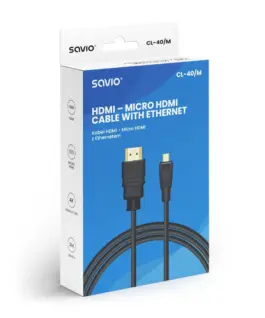 Alternative view of Savio HDMI кабел CL-40M SAVIO, micro HDMI, 2m