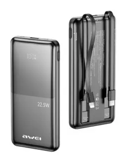 AWEI външна батерия 10000mAh P76K 22,5W 4 charging output