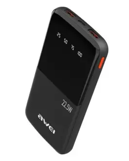 AWEI външна батерия 10000mAh P10K 22,5W 2xUSB + USB-C