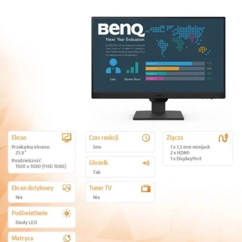 Benq Monitor 23.8 inches BL2490 LED 4ms/1000:1/IPS/HDMI