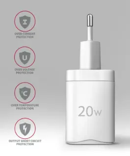 AXAGON ACU-PD20W PD&PQ wall ch arger 20W 1x port бял