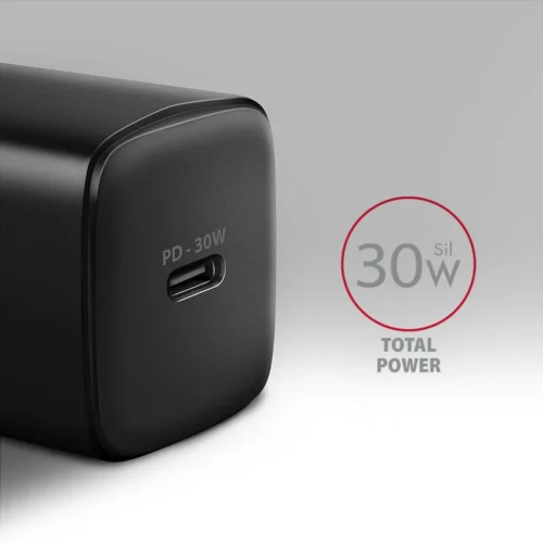 Alternative view of AXAGON ACU-PD30 PD&QC wall cha rger 30W 1x port USB-C