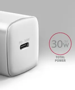 Alternative view of AXAGON ACU-PD30W PD&QC wall ch arger 30W 1x port USB-C