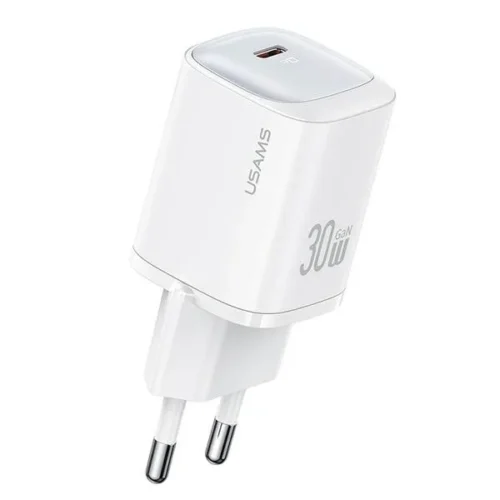 USAMS Charging 30W GaN USB-C Fast Charging бял