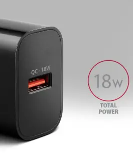 Alternative view of AXAGON ACU-QC18 QC wall charge r 18W 1xport USB-A blac