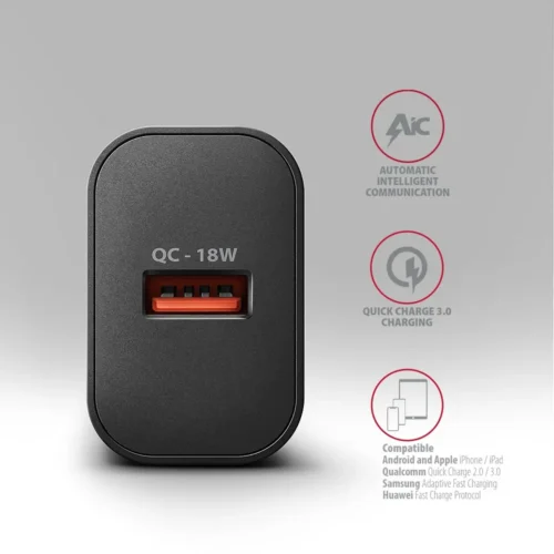AXAGON ACU-QC18 QC wall charge r 18W 1xport USB-A blac